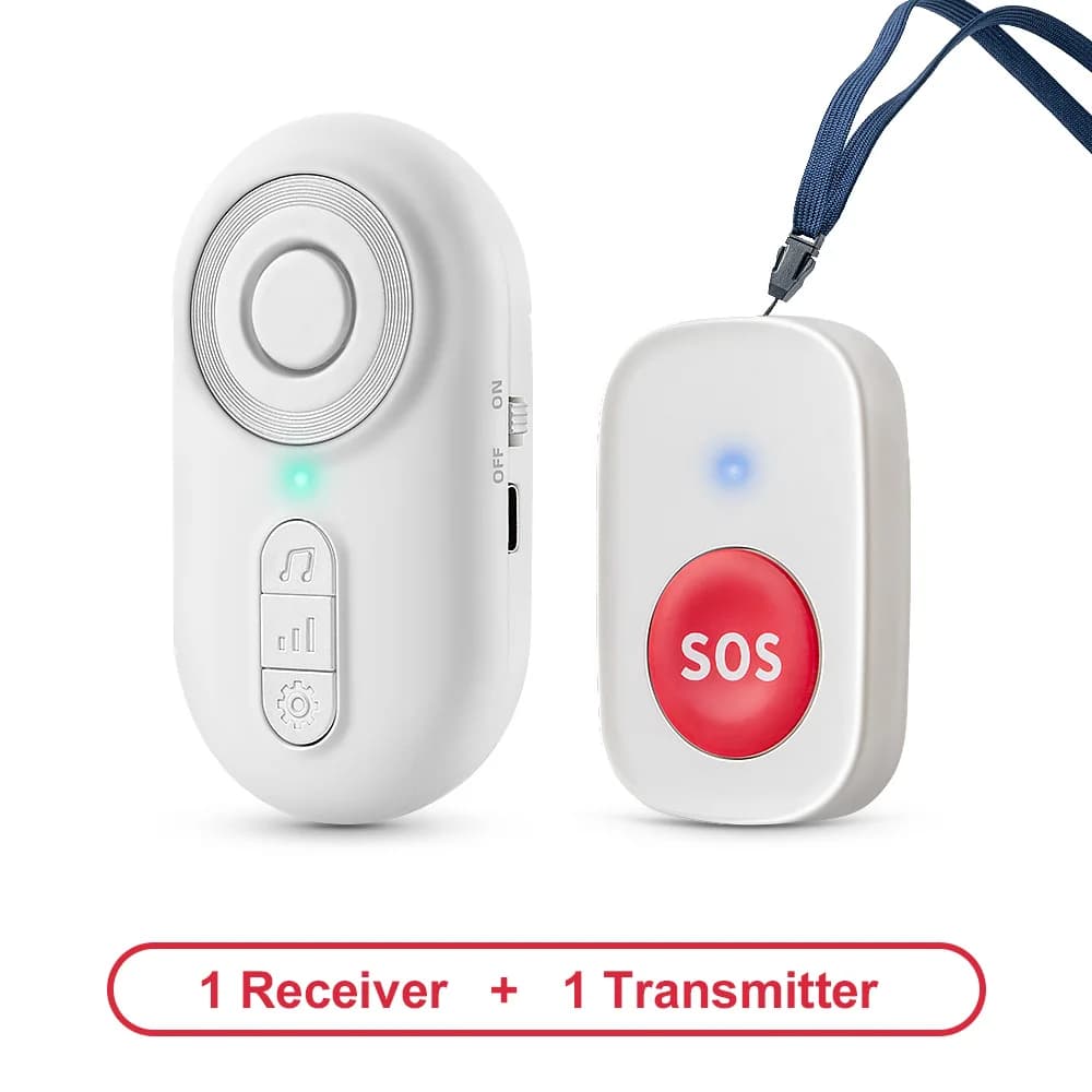 Bouton d'appel d'urgence sans fil pour personnes âgées avec vibration, alarme personnelle portable p
