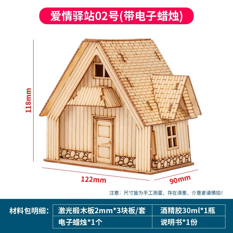 Maison préfabriquée de construction Miniature à l'échelle 1:50, cabine en bois, Kit de modèle d'asse