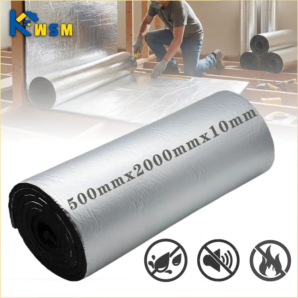 Tapis insonorisé d'isolation thermique de 10MM, barrière thermique, rouleau de mousse, mur de maison