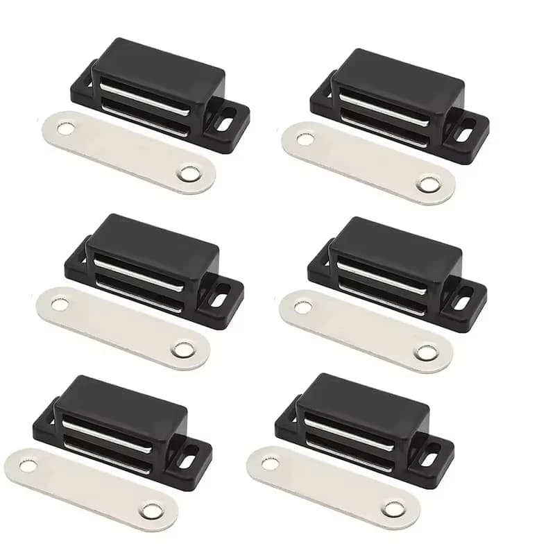 Loquet magnétique pour porte d'armoire, 12 pièces, meubles de cuisine, fermetures en plastique blanc