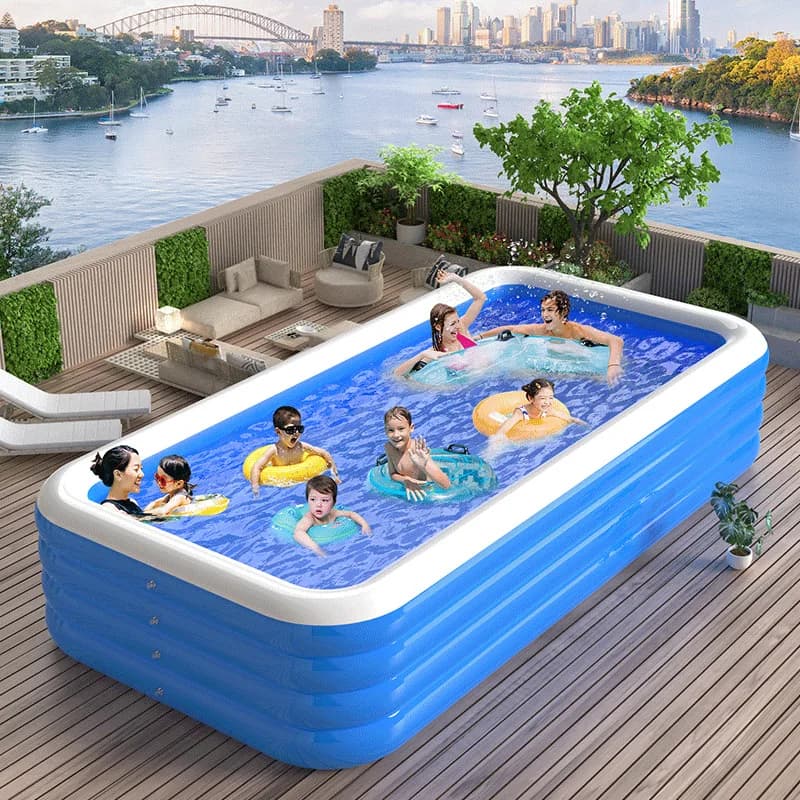 Piscine gonflable maison Portable grande piscine adulte rectangulaire