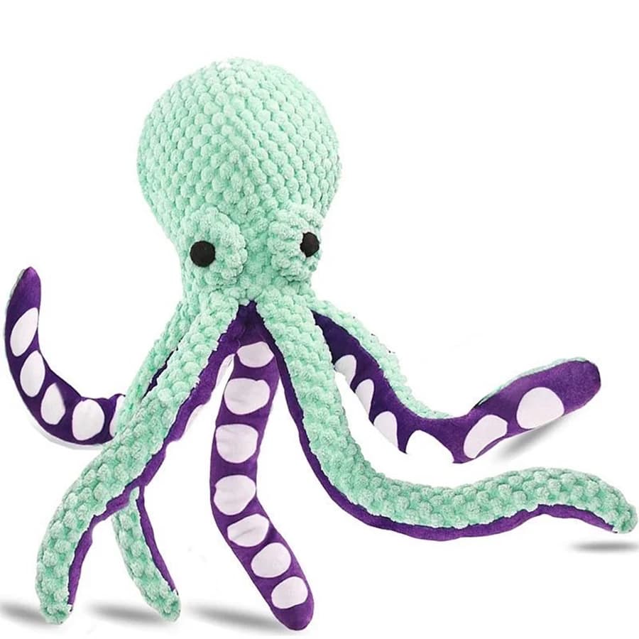Jouet en peluche anti-démolition pour animal de compagnie, son coule, compagnon d'ennui, pieuvre, gr