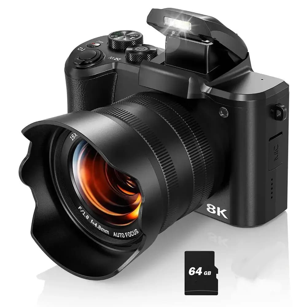 Appareil photo numérique 8K pour la photographie, autofocus, WiFi, 88MP, caméra de vlogging avec dou