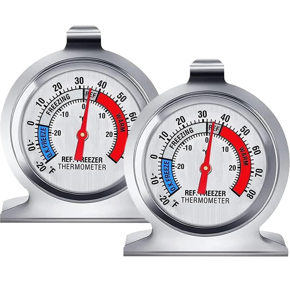 Thermomètre de réfrigérateur 2/4 pièces-30 ~ 30 ° C/-20~80 ° F, Thermomètre analogique pour réfrigér