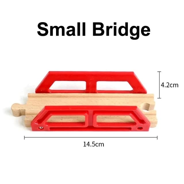 Tous types d'accessoires pour rails de train en bois, rails de chemin de fer en bois de hêtre, ponts