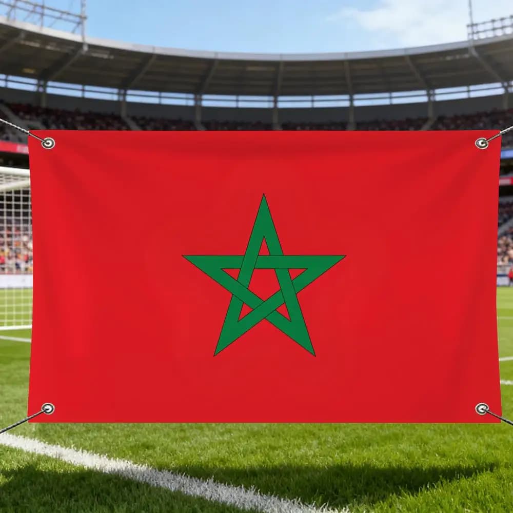 Drapeaux du Maroc pour l'extérieur, bannière décorative pour jardin, cour, patio, pelouse, fêtes sai