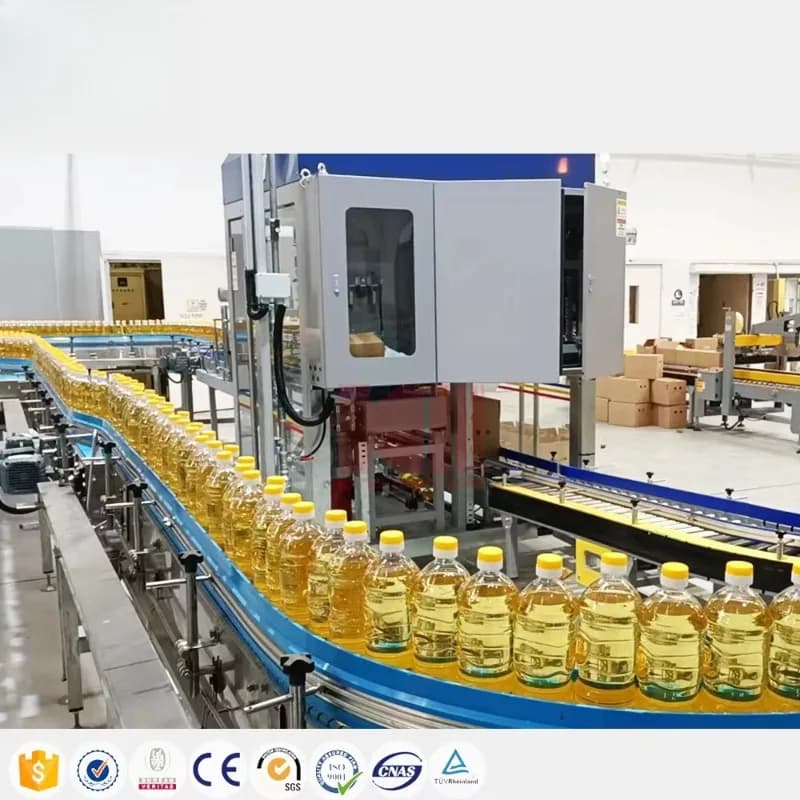 Ligne de production entièrement automatique pour le remplissage de bouteilles d'huile végétale (oliv