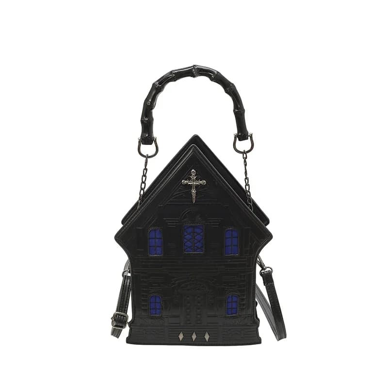 Nouveau sac latéral créatif tridimensionnel en forme de maison pour dames Style Punk sacs à bandouli