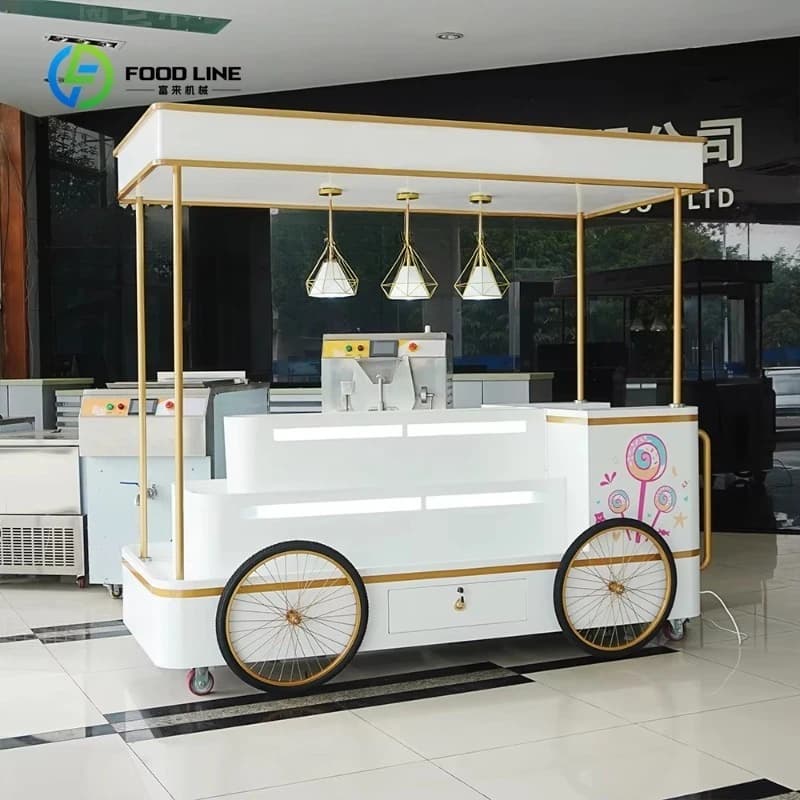 Chariot de crème glacée alimentaire Mobile personnalisé Prosky Street Catering à vendre Dubaï