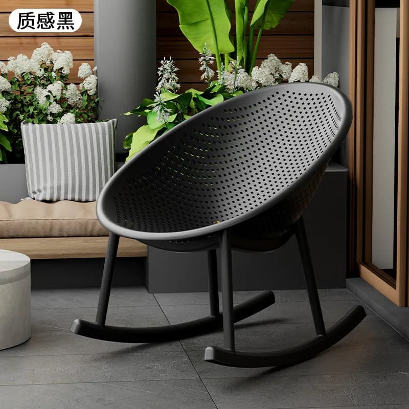 Chaise de jardin balcon loisirs chaise longue salon adulte minimaliste évidé chaise à bascule réchau
