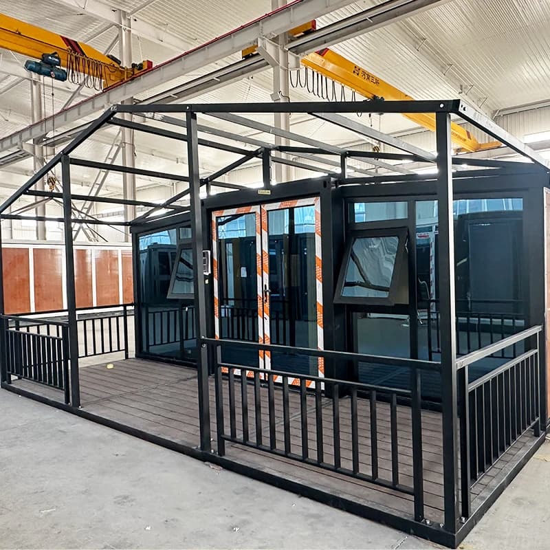 Maison Conteneur de Jardin Préfabriquée Populaire pour Habitation, Conteneur Extensible 20ft 40ft, M