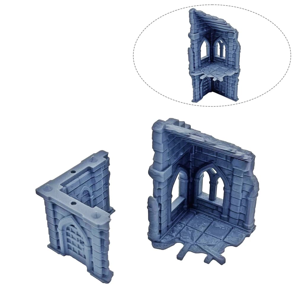 Paysage de Terrain de ruines de construction, 3 Styles, pour jeux DND/Warhammer/Wargames, Terrain de