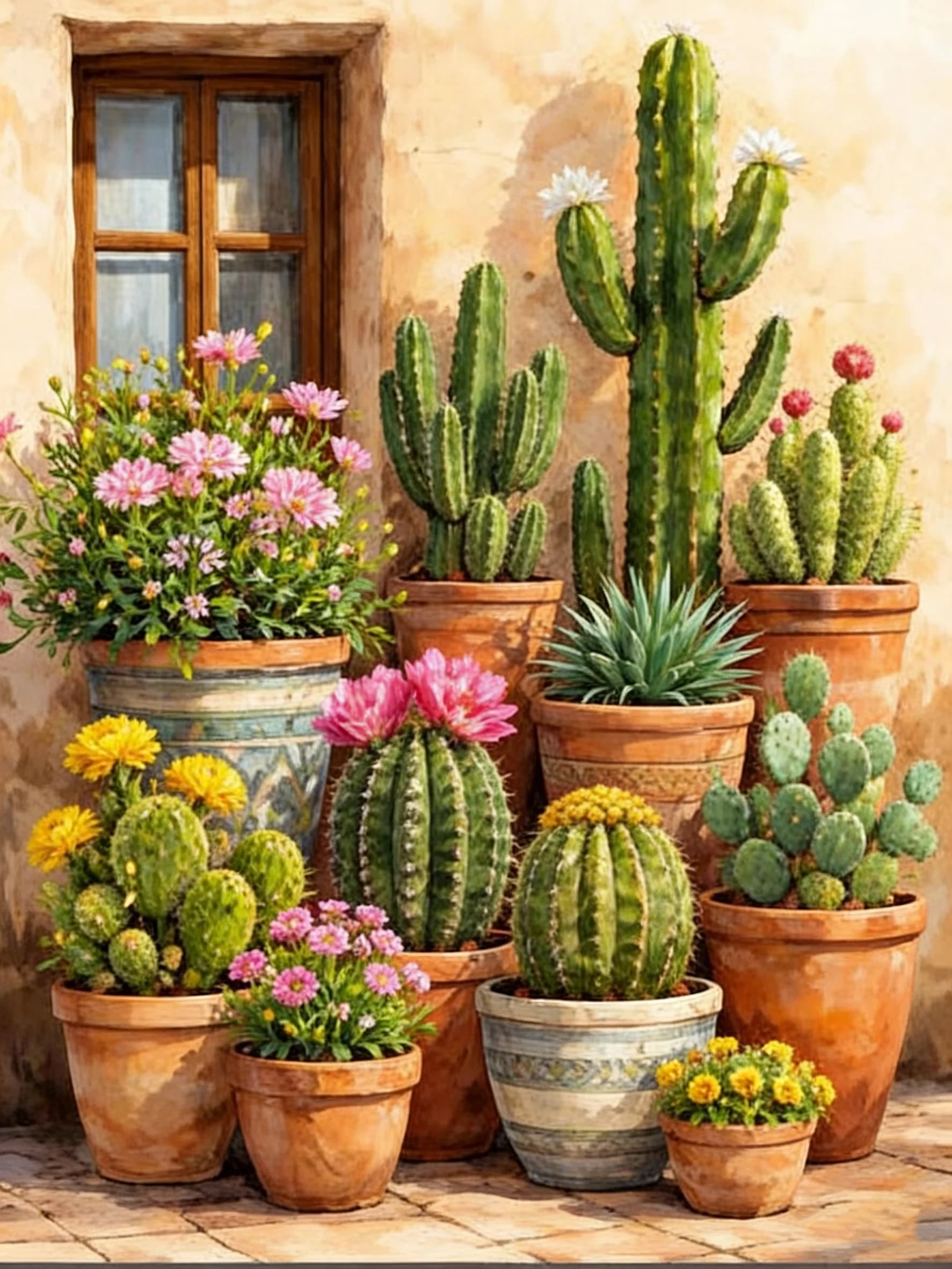 Toiles Huacan Cactus pour peinture artisanale, peintures décoratives numérotées pour dessin et art à