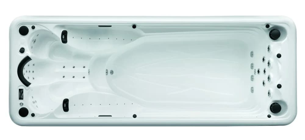 Grande piscine de massage autoportante, spa extérieur, bain à remous, jets d'eau, hydrothérapie, rel