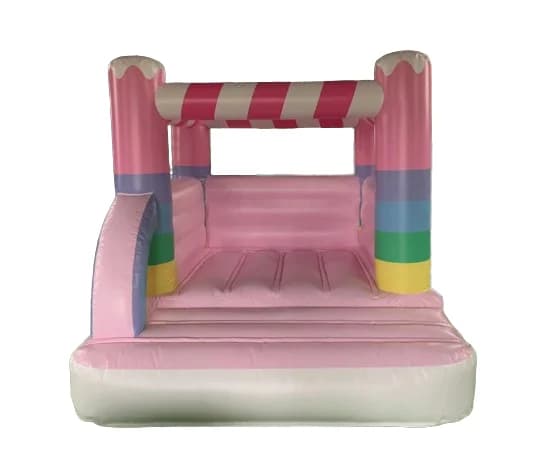 Château gonflable commercial rose en PVC pour enfants, idéal pour les mariages - Grande vente !