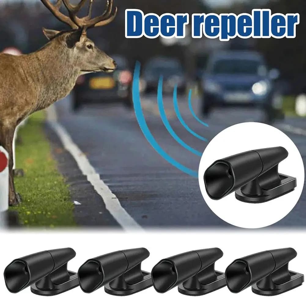 Répulsif à vent portable à ultrasons multifonctionnel pour voiture, alarme animale ABS, cerf, siffle