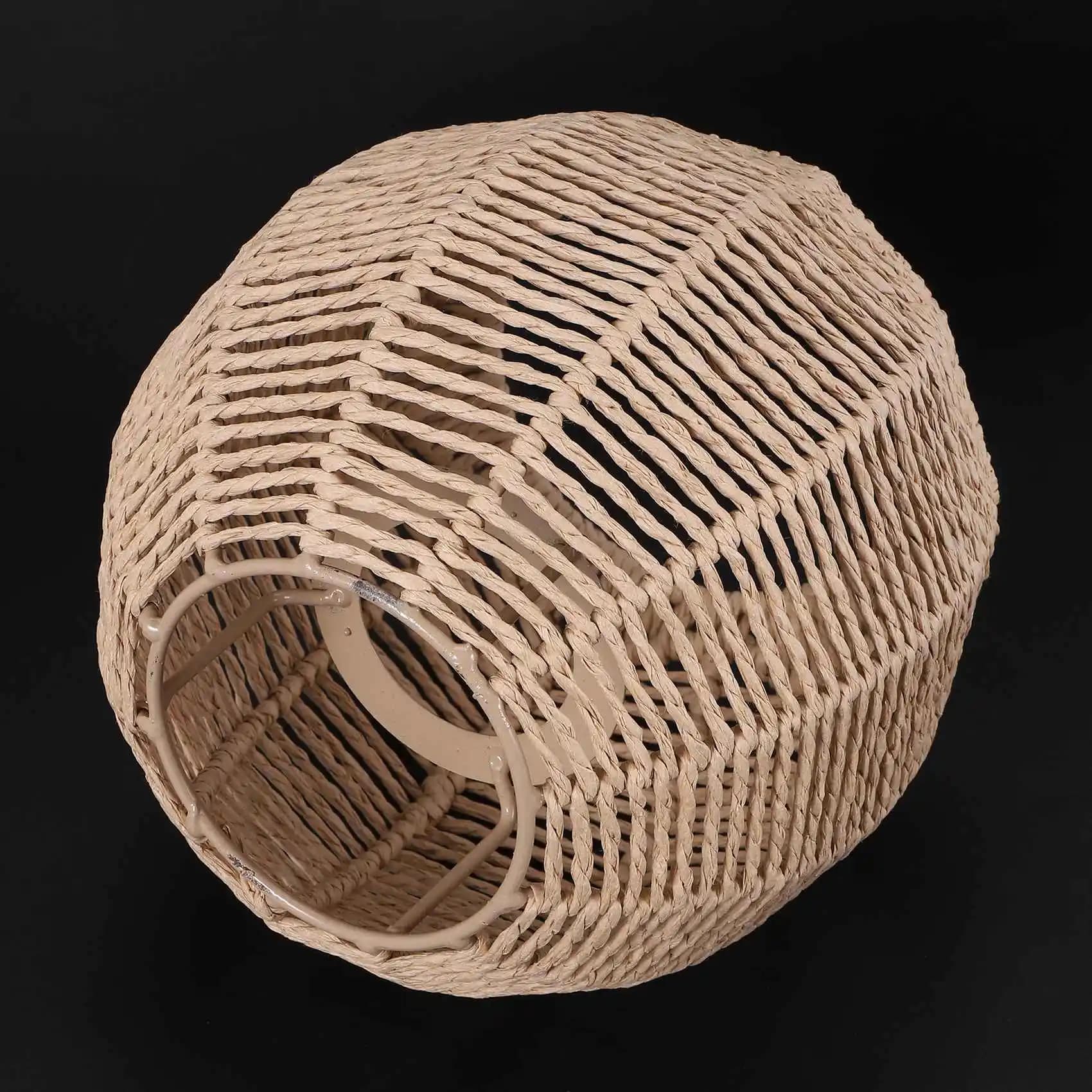 RALCA-éclairage domestique couvercle de lampe en rotin lustre tissé à la main abat-jour rétro abat-j