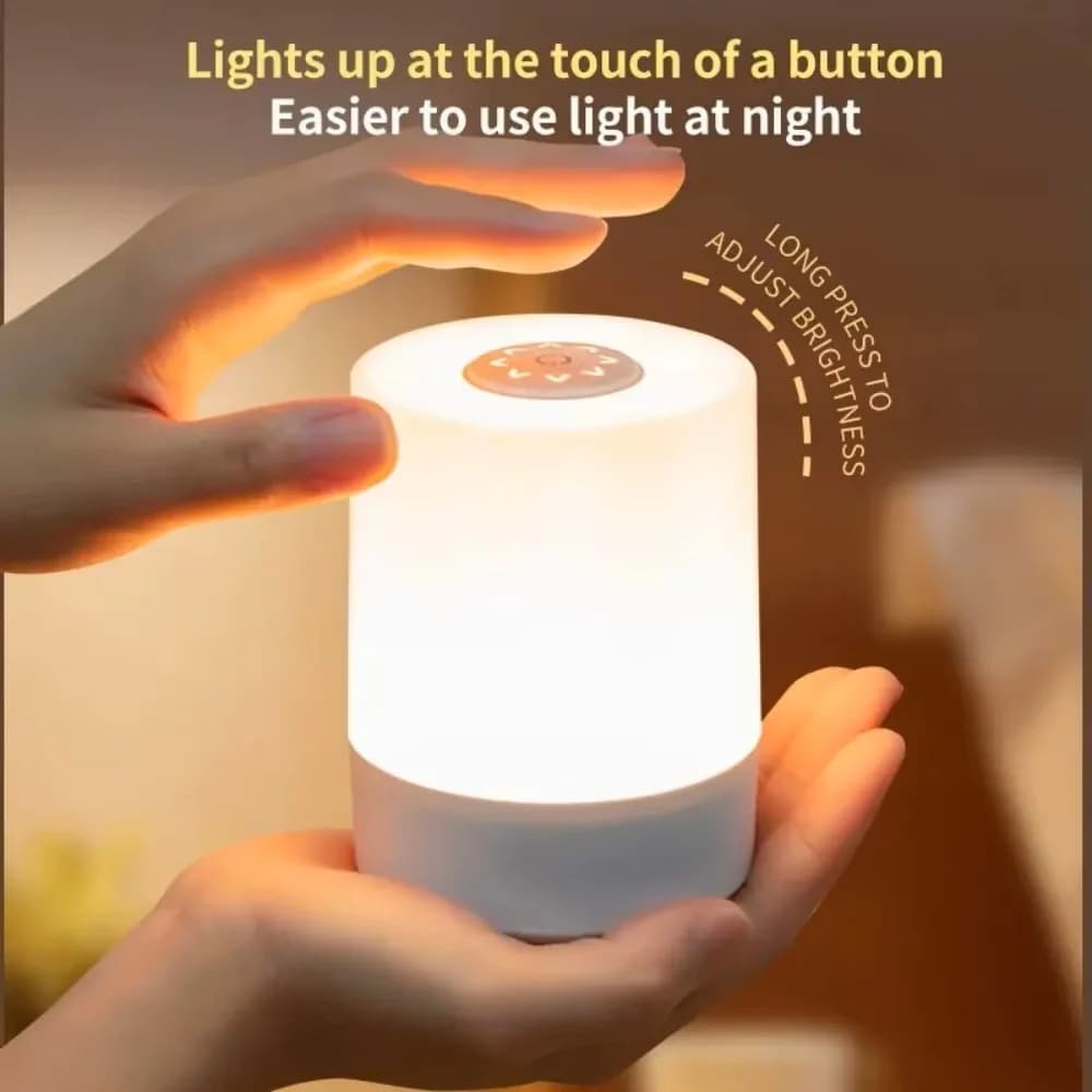 Led veilleuse lampe télécommande USB Rechargeable sans fil veilleuse pour chevet lampe chaude décora