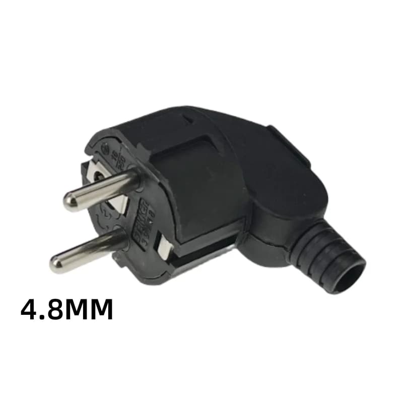 3 pièces 4.8mm EU Schuko, connecteur de prise remplaçable et recâblable 250V 16A IP44 pour câble d'e