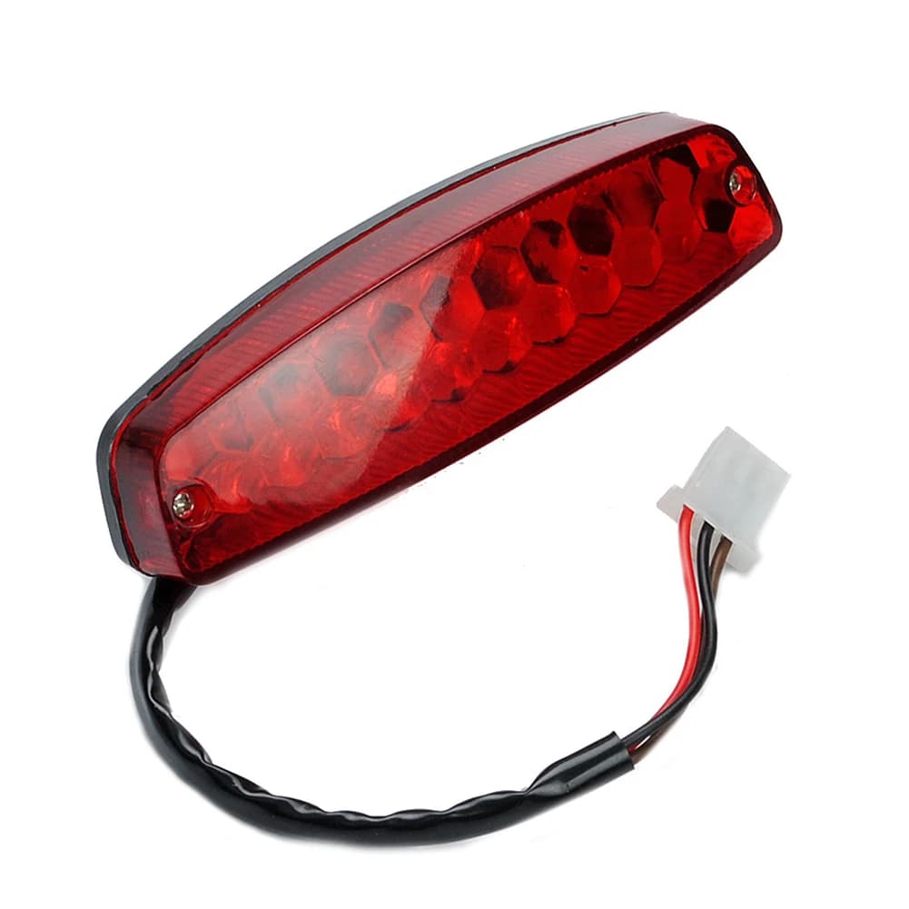 Feu Stop LED 3 fils 12V, feu arrière rouge pour ATV, moto tout-terrain, feu arrière universel pour K