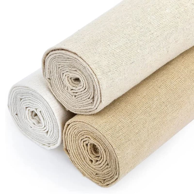 3 pièces de tissu en lin naturel de couleur unie de 50x50 centimètres, adapté à la fabrication de vê