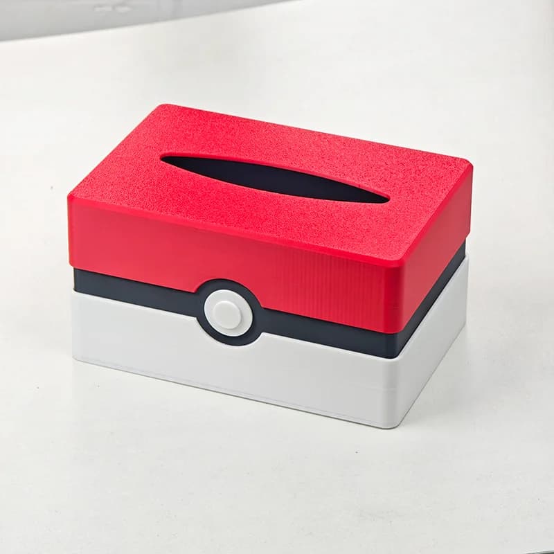 Boîte à mouchoirs Anime Pokemon Poke Ball pour la maison, boîte de rangement pour serviettes en papi