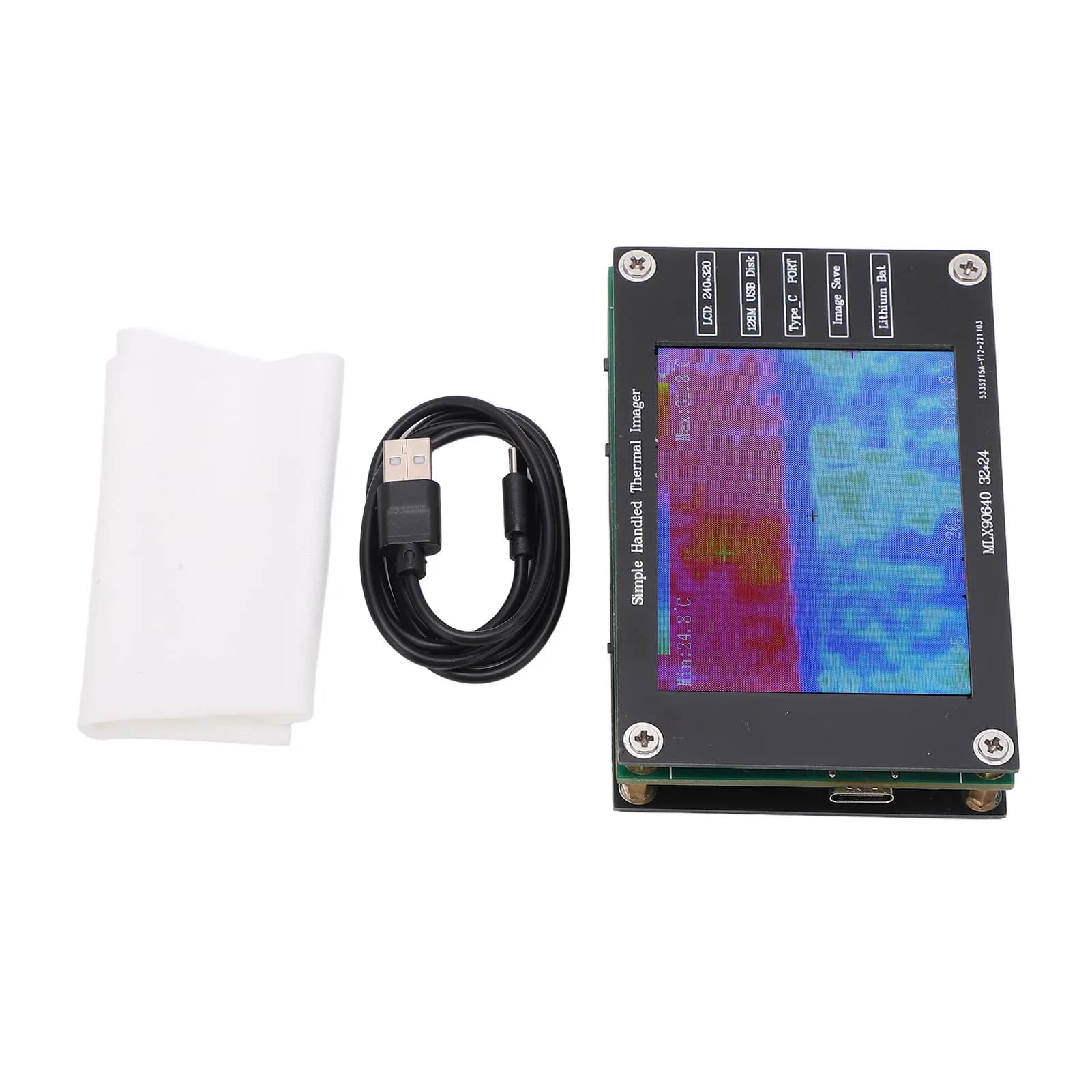 Caméra infrarouge portable -40°C ℃ ~300 ℃ Caméra d'imagerie infrarouge numérique, écran LCD de 2,8