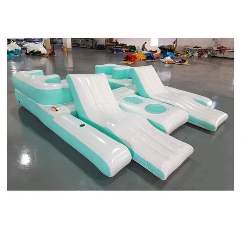 Grande piscine pour 6 personnes, salon de rivière paresseux, lac aquatique, îlot flottant gonflable,