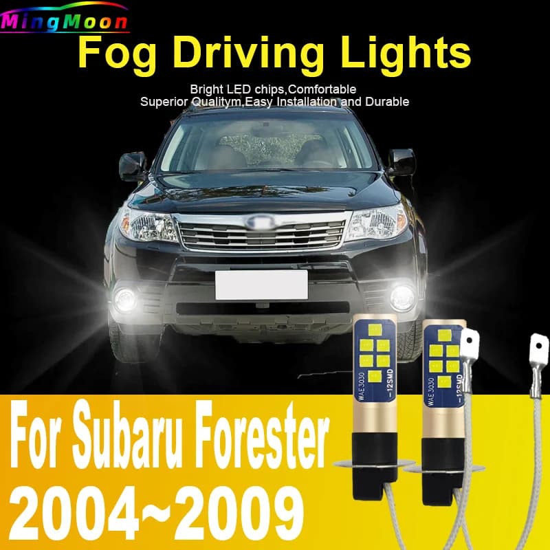 Phare antibrouillard LED H3 pour Subaru Forester 2004 ~ 2009, ampoule Canbus, lumière de sauna de vo