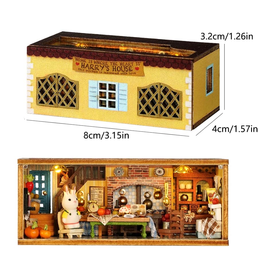 Butter House-Mini kit de bricolage pour fille, artisanat en bois, puzzle 3D, jouets de chambre exécu