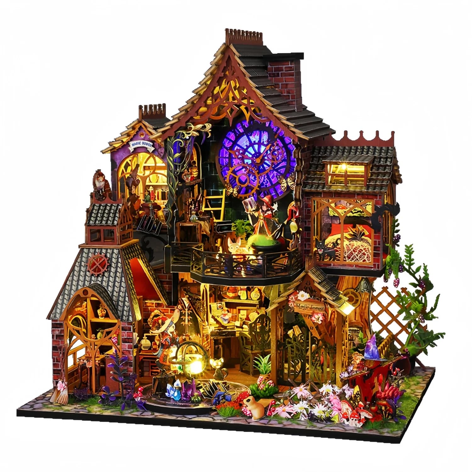 Kit de maison de poupée en bois à faire soi-même avec meubles miniatures, modèle de maison fait main