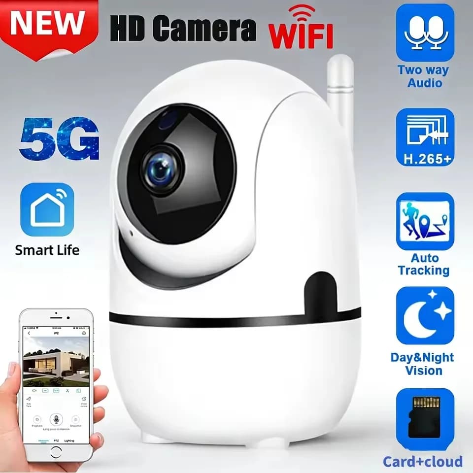Nouvelle mini caméra intelligente pour la maison, suivi automatique, caméra IP Wifi 1080P, vision no