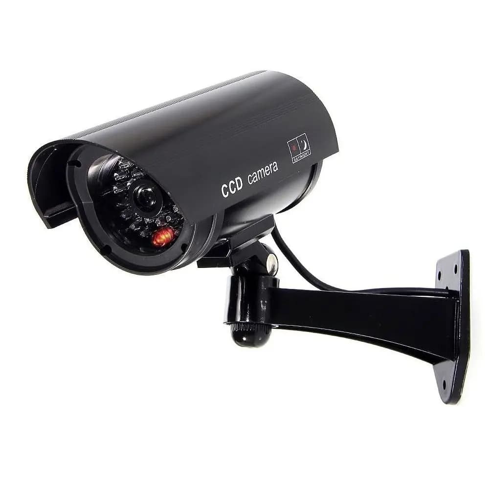 Caméra de sécurité factice, système de surveillance CCTV factice avec lumières clignotantes rouges r