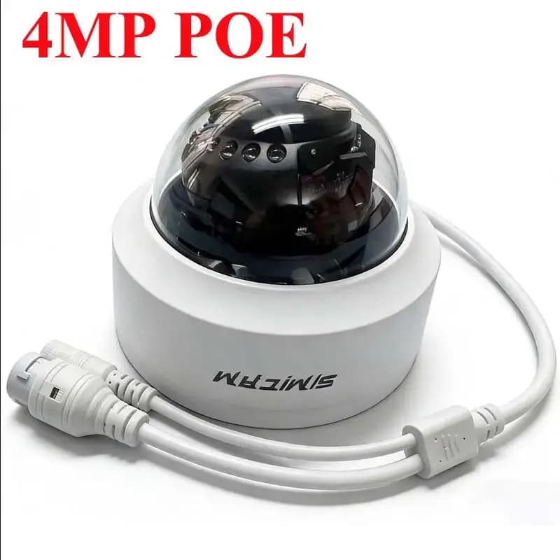 Caméra IP de sécurité dôme PoE 4K avec audio, 48V PoE/DC 12V, 4MP/5MP/8MP Super HD, vision nocturne