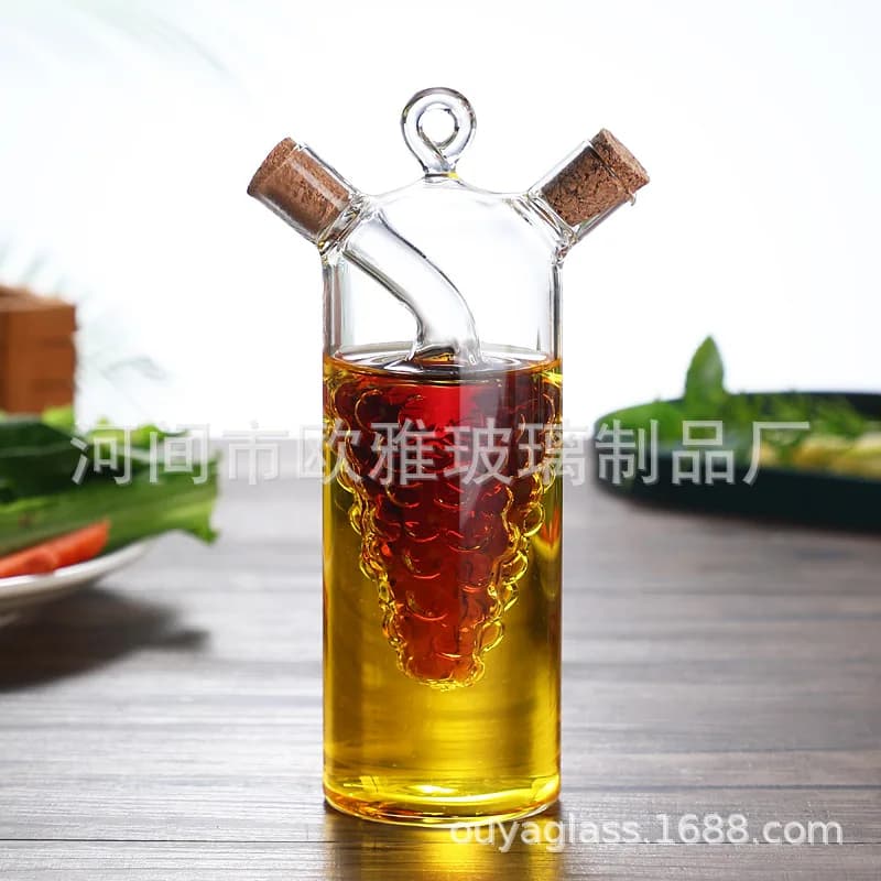 Bouteille en verre à double couche pour condiments et assaisonnement, bocaux scellés, outils de cuis