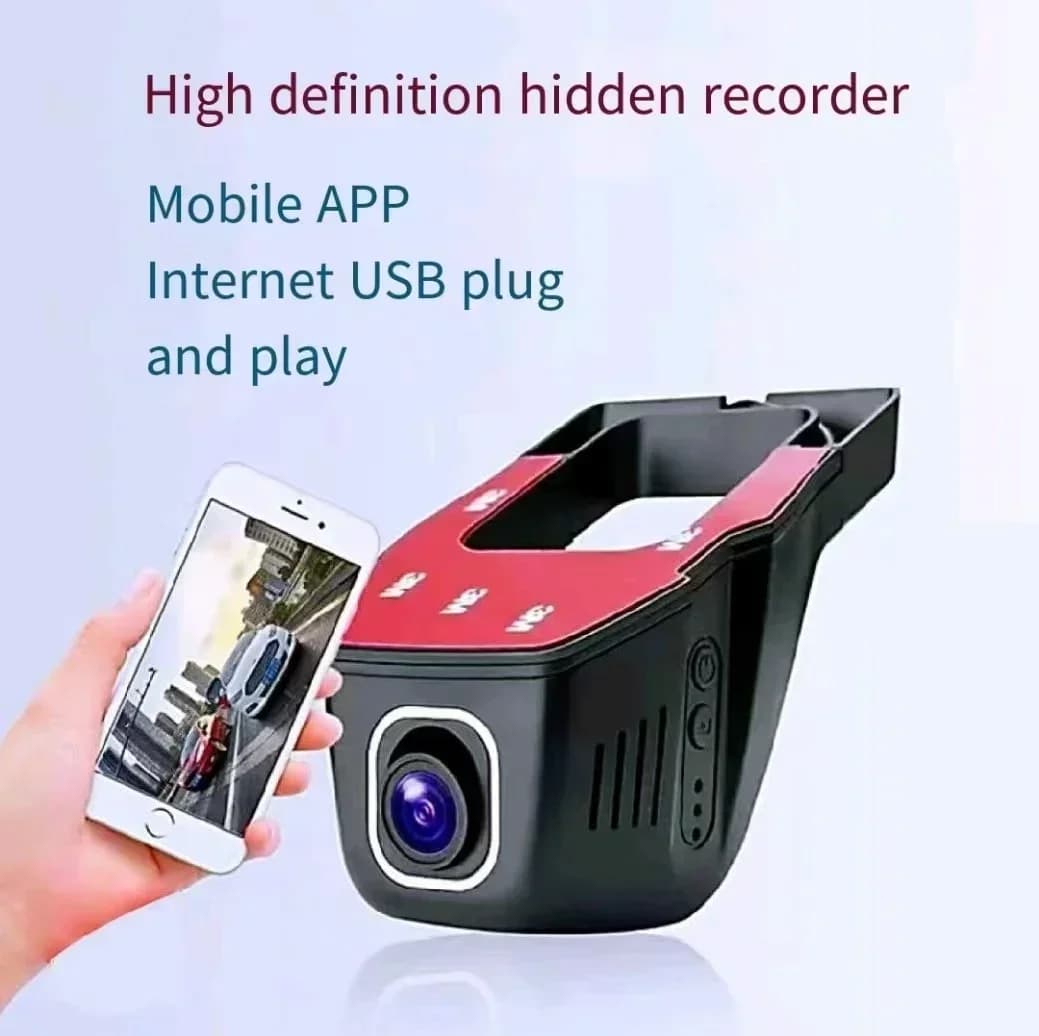 Enregistreur de conduite caché pour voiture, application WIFI 4K USB, sans écran, surveillance de st