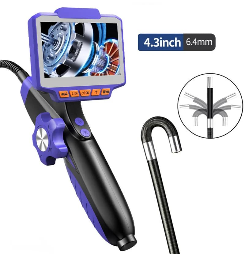 Boroscope articulé bidirectionnel 1080p HD, caméra d'inspection étanche, caméra de vidange, caméra a