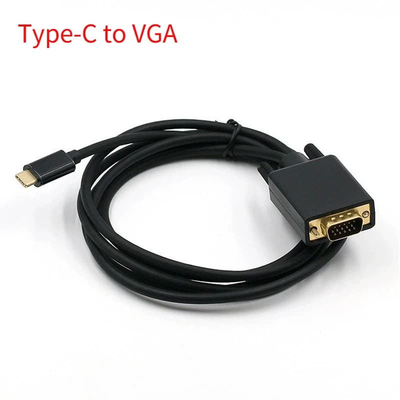 Adaptateur USB C vers VGA, câble USB Type C vers VGA pour Apple Macbook Air Macbook Pro, entrée USB-