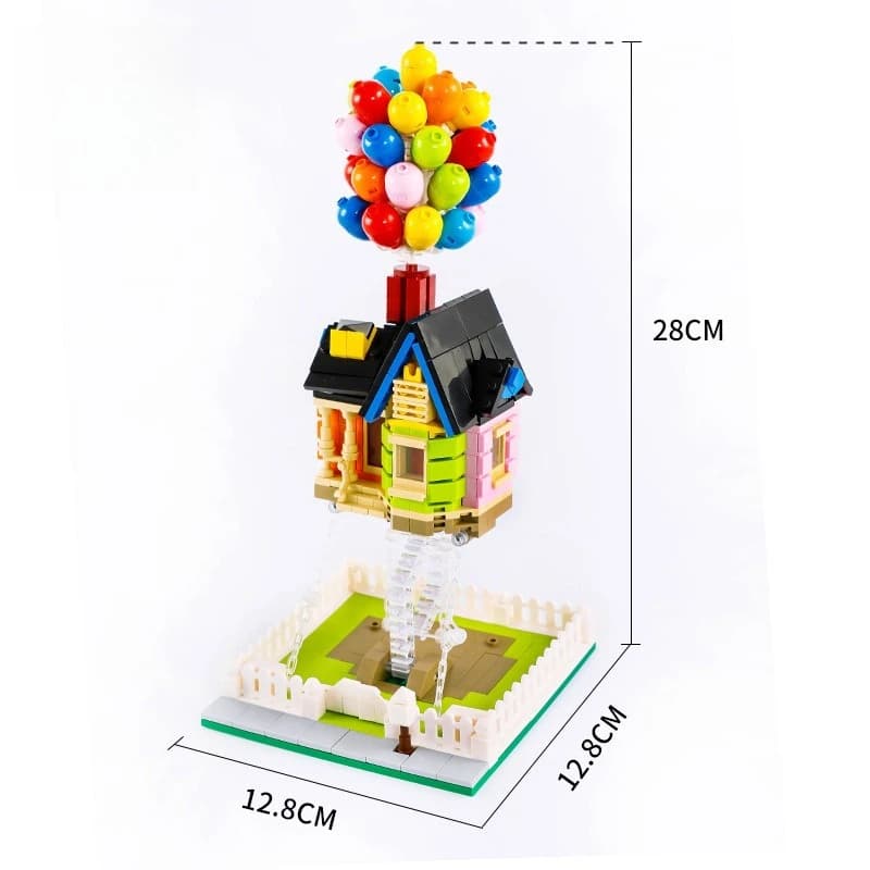 Modèle de maison flottante lumineuse en forme de ballon, ornement de bureau créatif en architecture