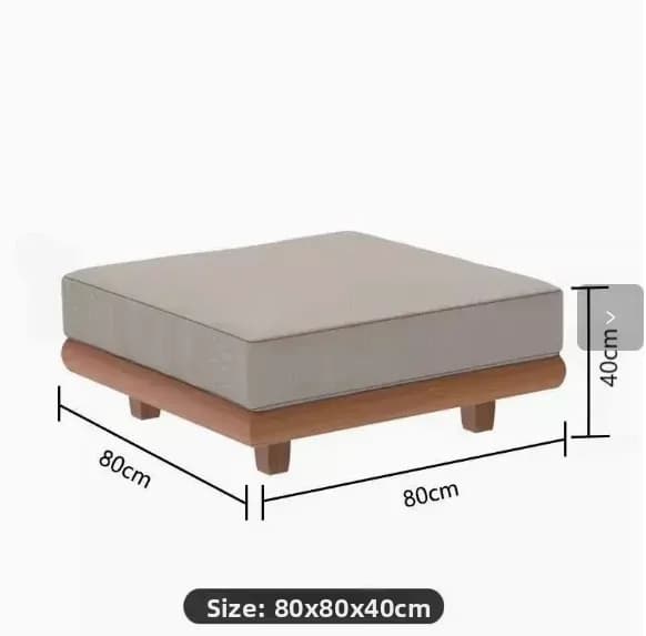 Ensemble de canapés de patio, fabriqué en teck importé, tissu imperméable de qualité extérieure, rés