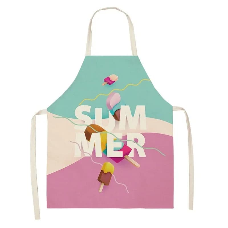 Tablier de Cuisine en Lin Imprimé sur Mesure pour Parent et Enfant, Décoration Anti-encrassement pou