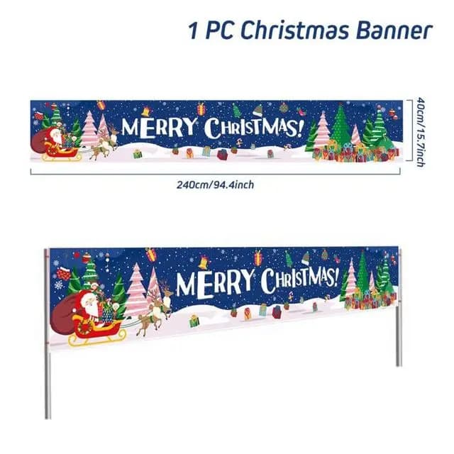 Bannière extérieure de noël, décorations de joyeux noël pour la maison, décor extérieur de noël, bon