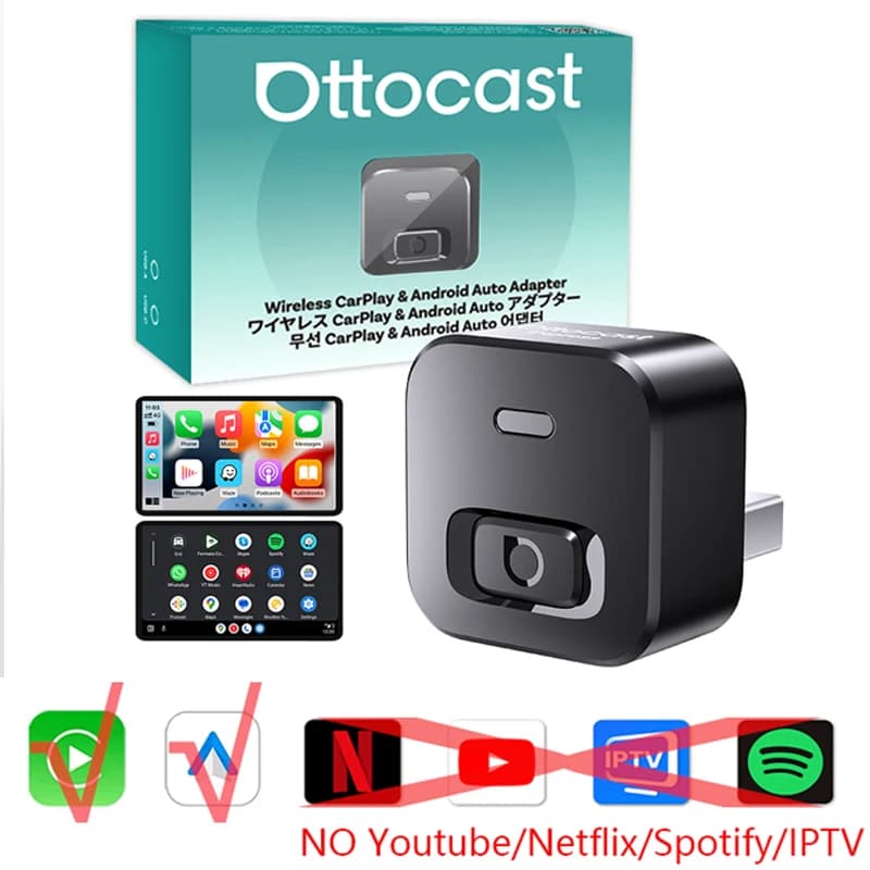 OTTOCAST Play2Video Pro Android Ai Box Pro intégré à YouTube Netflix Tiktok IPTV connecté aux access