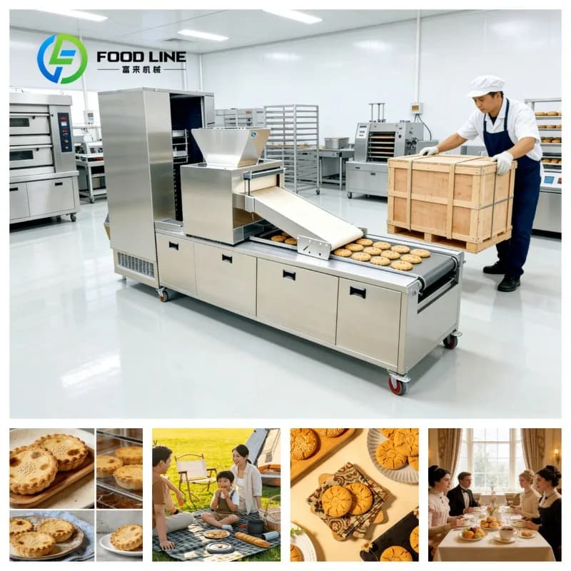 Machine à fabriquer des galettes de pêches et des biscuits personnalisées, haute productivité, contr