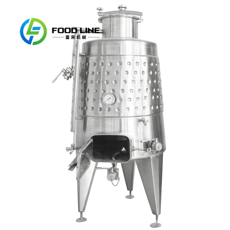 500L 1000L 1500L 2000L refroidi le vin rouge gainé faisant des réservoirs de Fermentation de machine