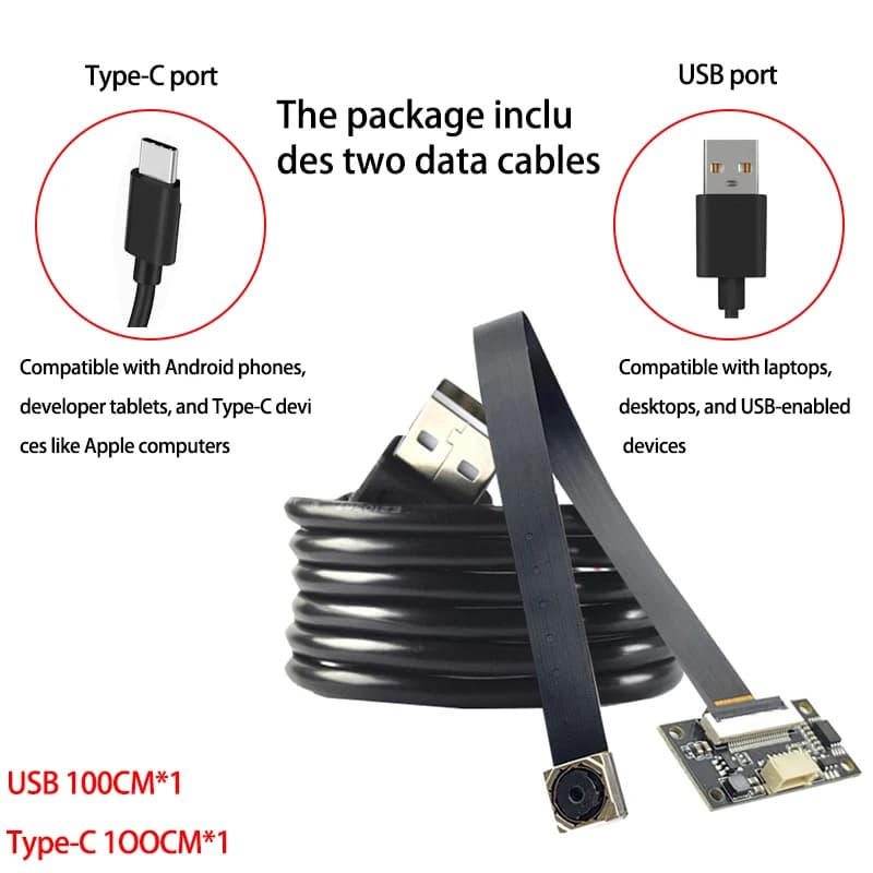 Module de caméra USB 16MP 4656x3496 4K CMOS IMX258 AF/MF/FF 75 degrés 30FPS grand Angle MJPEG YUY2 I