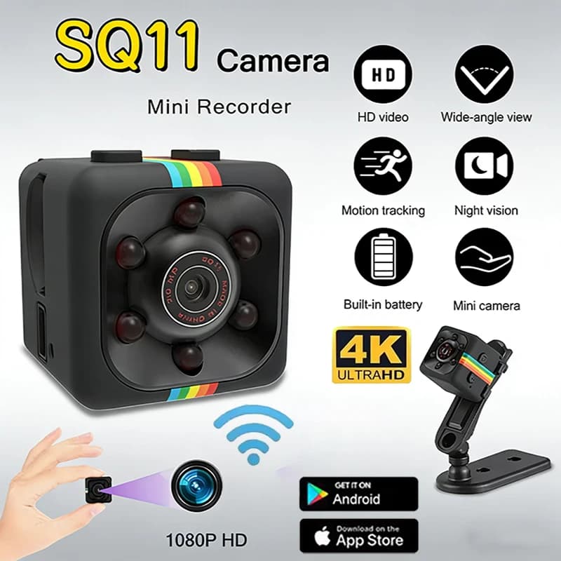 Mini caméra HD 4K 1080p portable, petite caméra de surveillance vidéo et vocale, mini enregistreur D