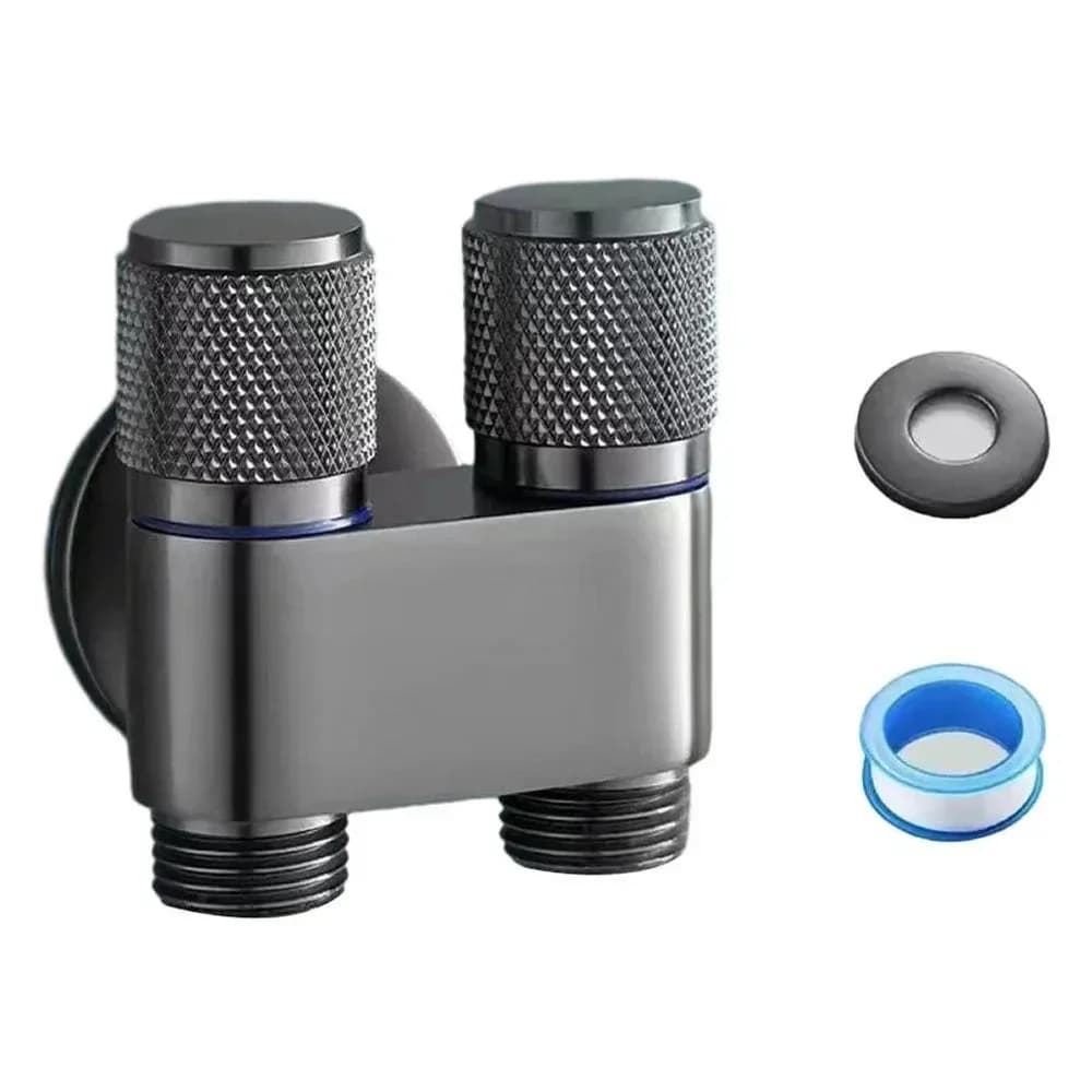 Vanne d'angle compagnon de toilette 1 pièce, irrigateur de toilette, vanne d'angle une en deux sorti