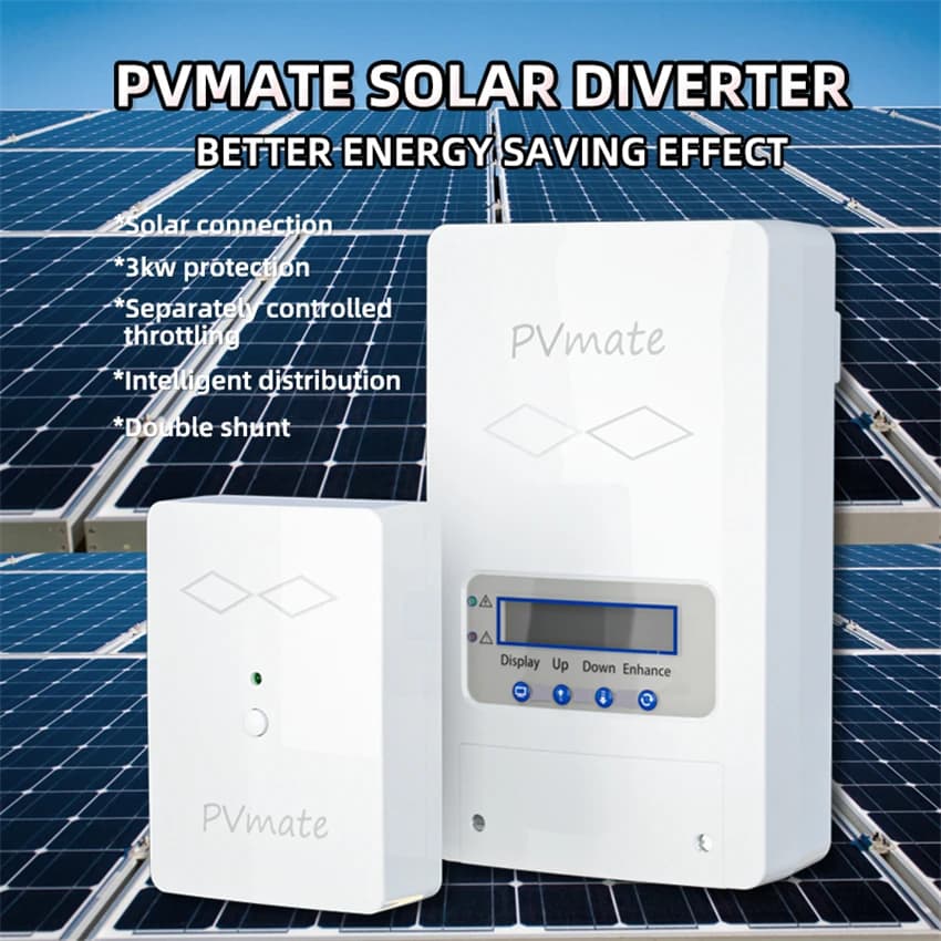 Répartiteur d'énergie solaire PVmate 3KW, contrôleur de chauffe-eau, minuterie d'immersion avec sans