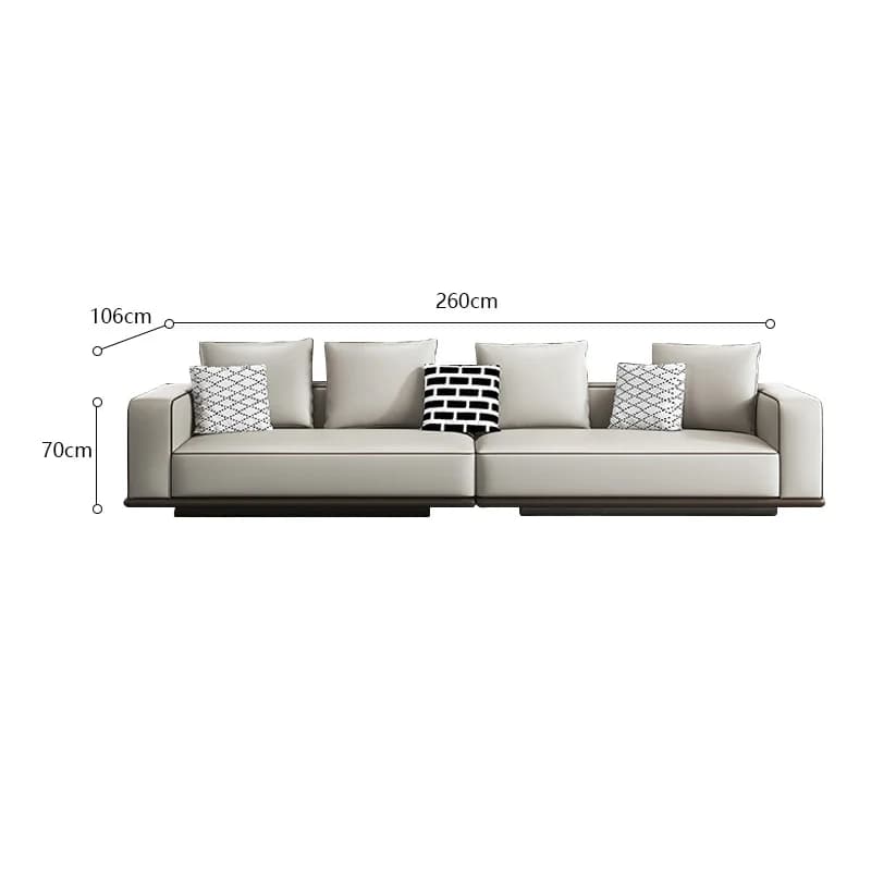 Canapé en cuir Simple et moderne, grand sol plat, grand Type domestique, première couche de peau de